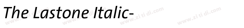 The Lastone Italic字体转换